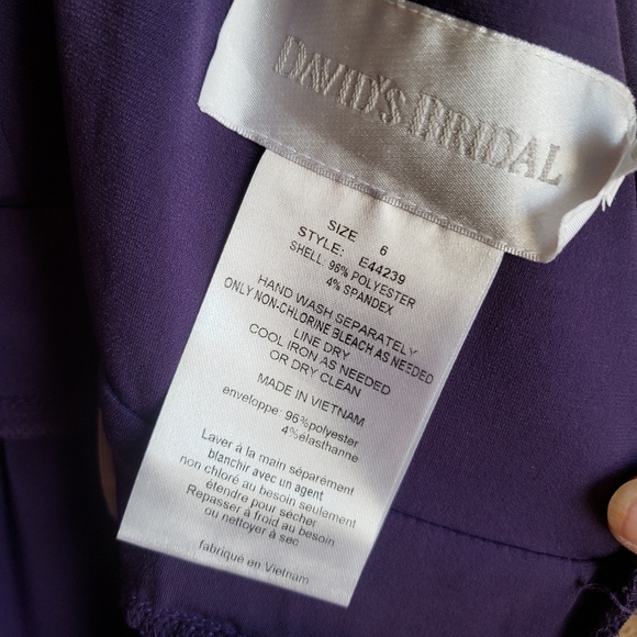 David's Bridal Sleeveless Jersey Dress Charmeuse 6 - Picture 5 of 9